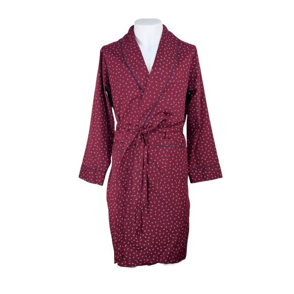 Mens Burgundy Lightweight Robe - Picture 1 of 2